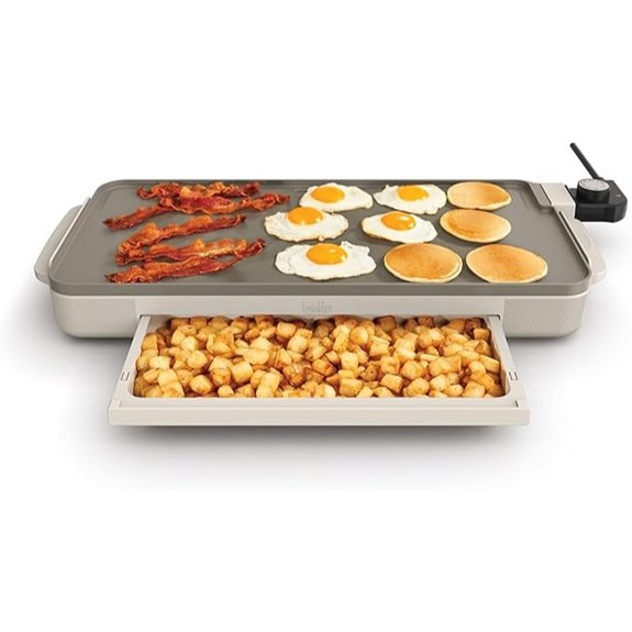 Bella 10x20 Electric Griddle with Warming Tray