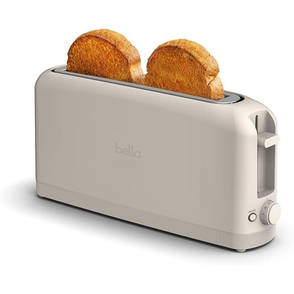 Bella 2 Slice Slim Toaster Long Slot Oatmilk