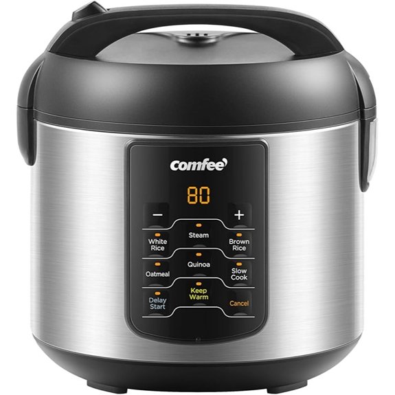 COMFEE 6-in-1 Compact Stainless Steel Rice Cooker