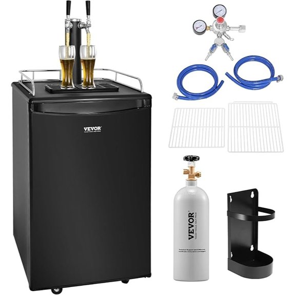 VEVOR Dual Tap Beer Kegerator with CO2 Tank