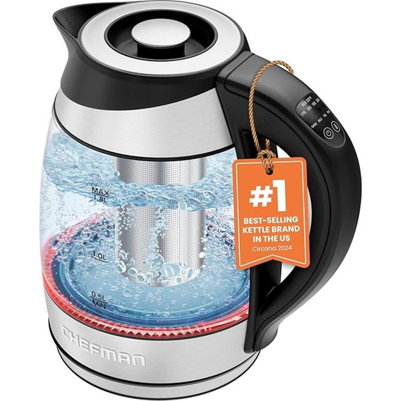 Chefman Electric Kettle with Temperature Control 1.8L