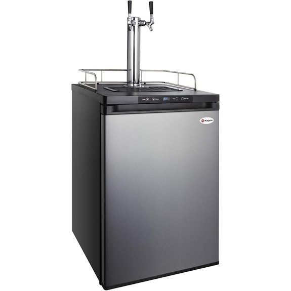 Kegco HBK309S-2 Home Brew Keg Dispenser Stainless Steel 2 Tap